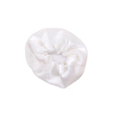 white velvet scrunchie