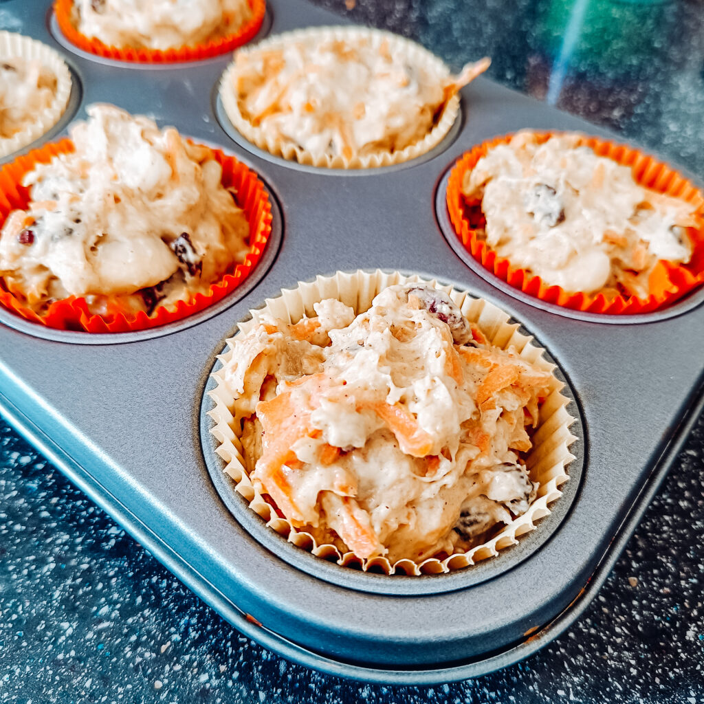 mini carrot cake muffins