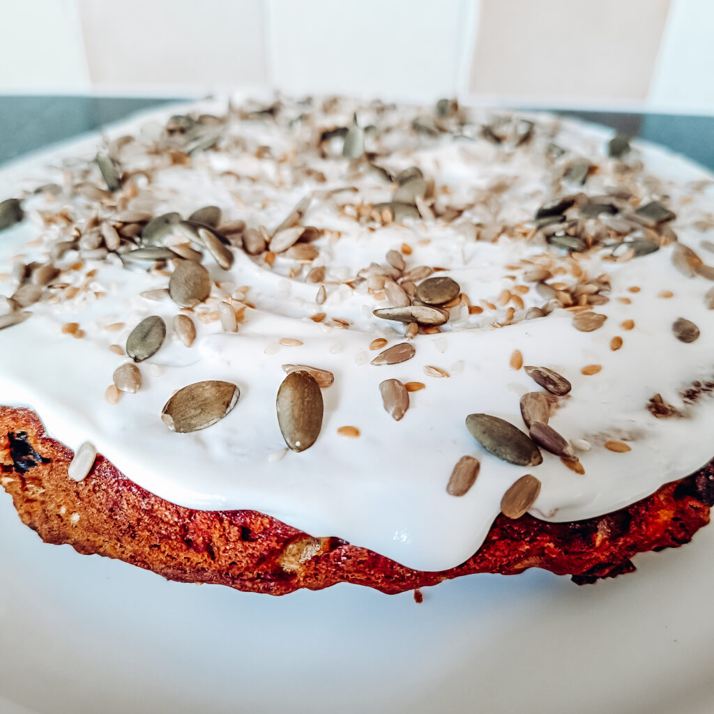 Sugar free carrot cake with banana