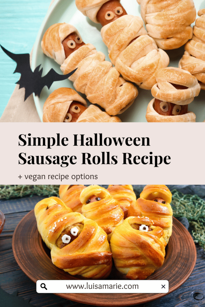 Mummy sausage rolls Halloween