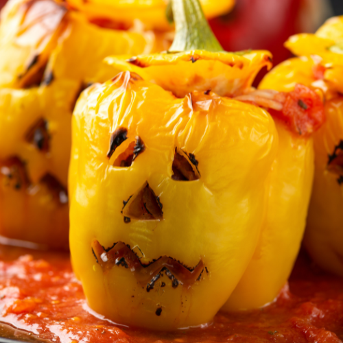 Halloween stuffed peppers