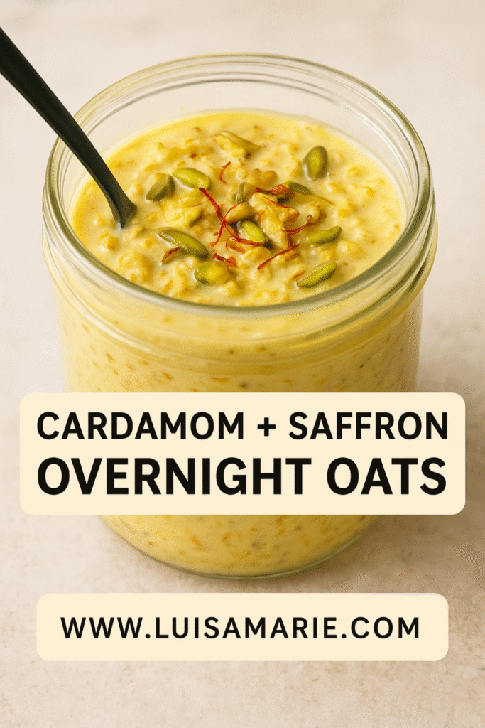 Cardamom and Saffron Overnight Oats Recipe