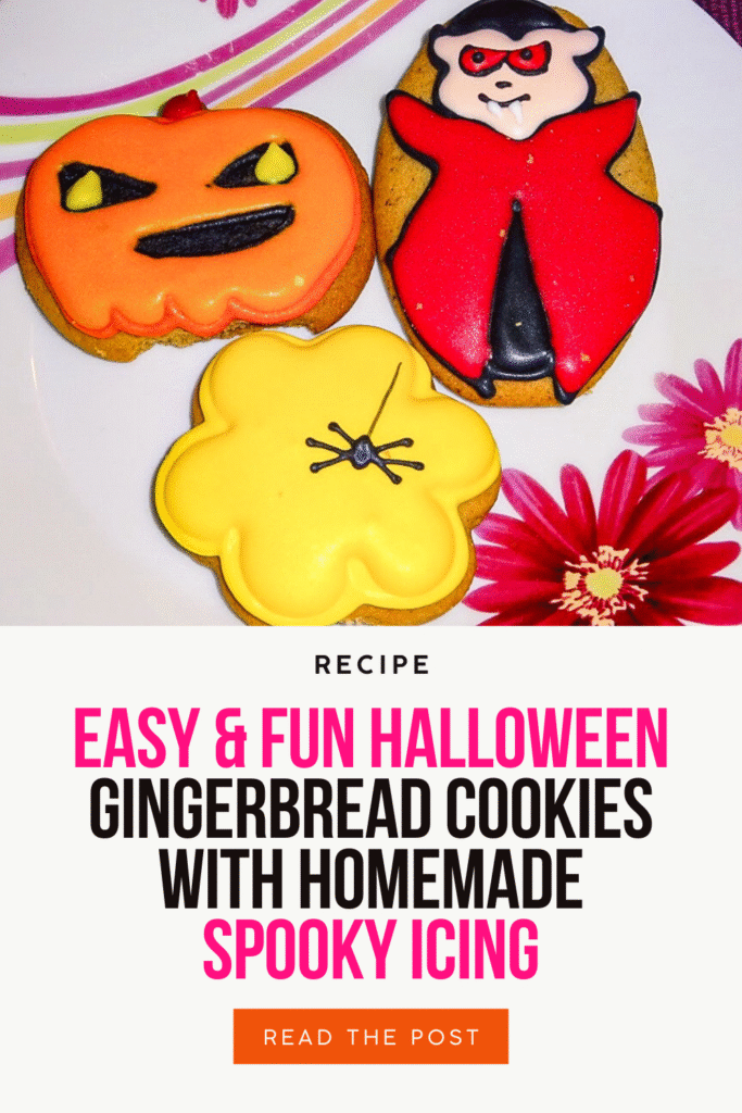 Halloween Gingerbread Cookies with Spooky Icing