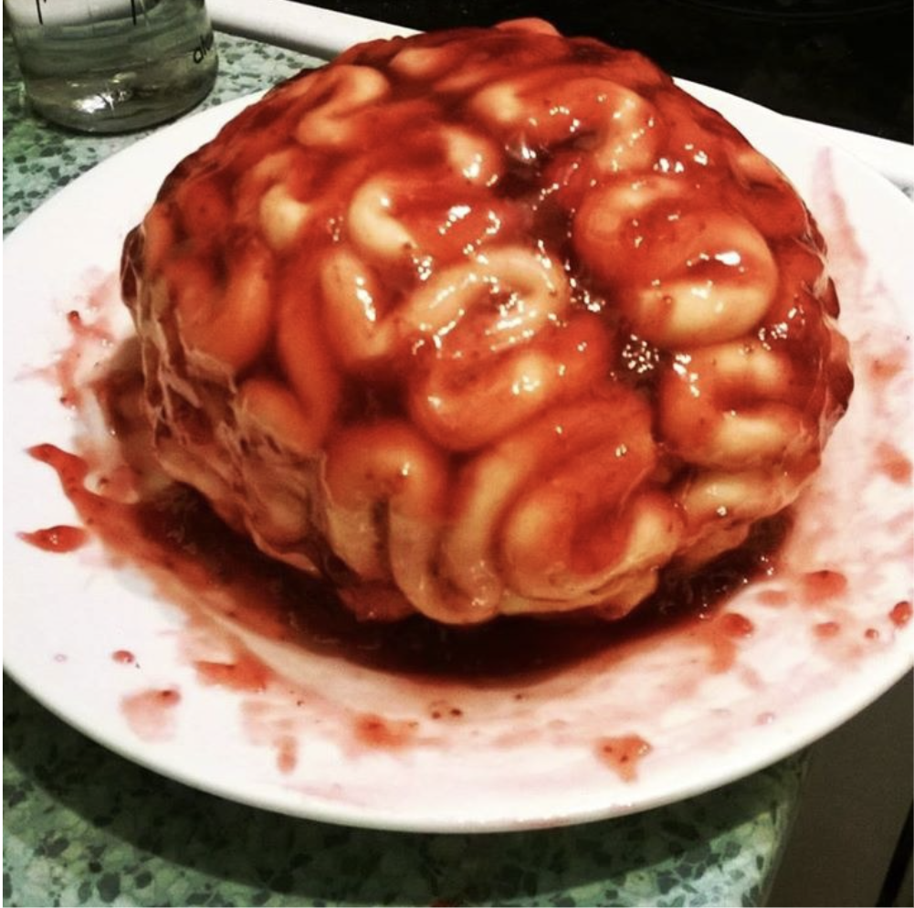 Halloween brain cake