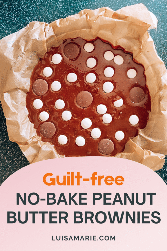 Guilt-free No-Bake Peanut Butter Brownies 