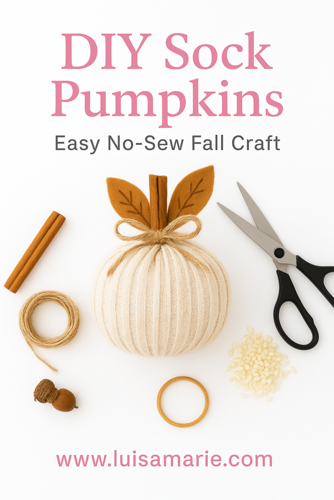 DIY sock pumpkins fall craft ideas