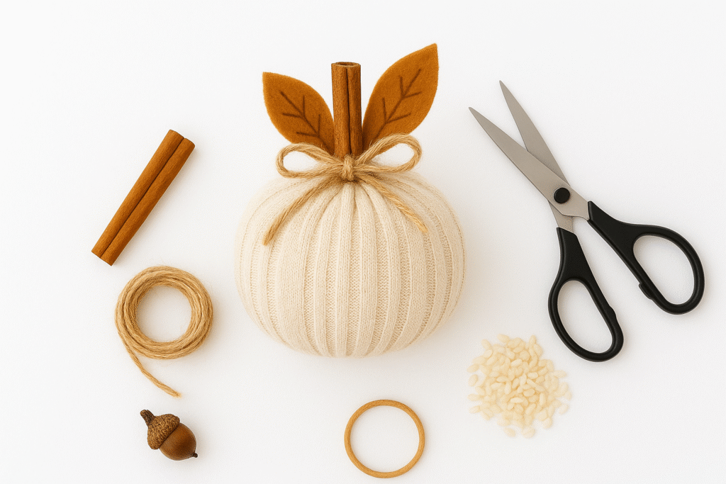 DIY sock pumpkins fall craft ideas