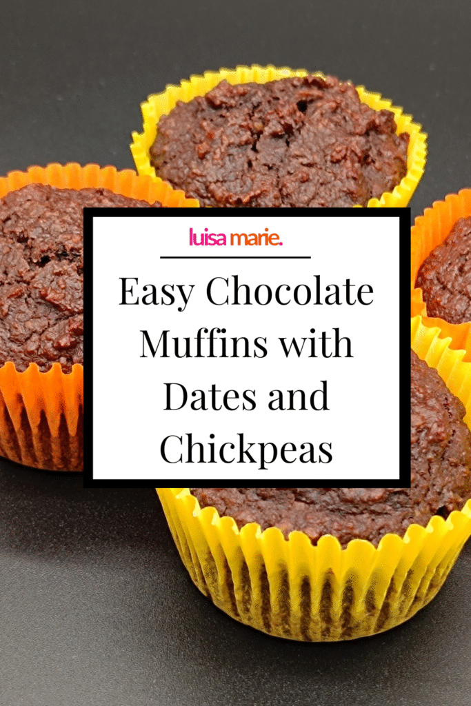 Easy Chocolate Muffins with Dates and Chickpeas